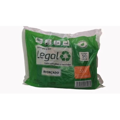 Saco Lixo 50lt Pcte C/50 Und Legal