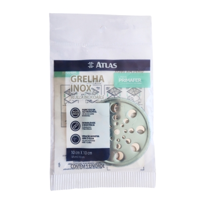 Grelha Aco Inox Redonda Rotativa 10cm Atlas