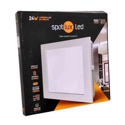 Painel Led 24w Quadrado Embutir 3000k Spotlux