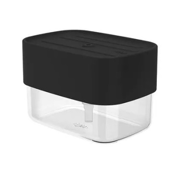 Dispenser Detergente C/Porta Esponja Trium Preto Ou