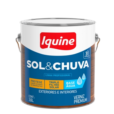 Verniz Sol e Chuva Base Dagua 3,6LT Incolor Iquine