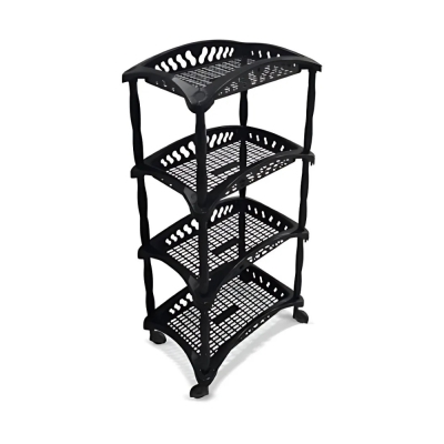 Fruteira/Organizador 4 Cestos Preta Arqplast