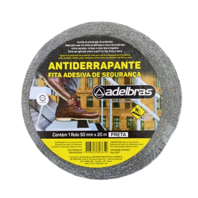 Fita Antiderrapante 50mm X 20mt Preta Adelbras