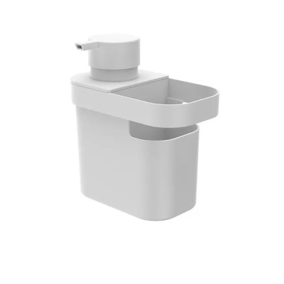 Dispenser Detergente C/Porta Esponja Trium 650ml Branco Ou