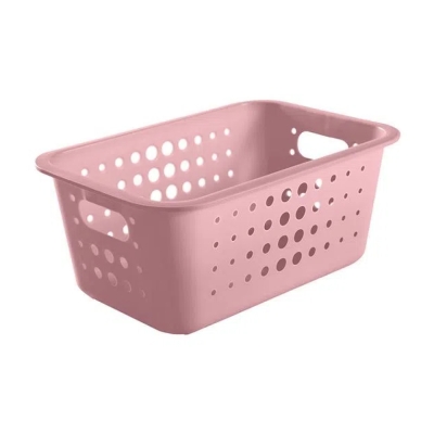 Caixa Organizadora M Alta S/Tampa Rosa Quartz Ou