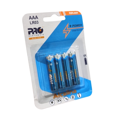 Pilha Alcalina Aaa 4und Proqualit