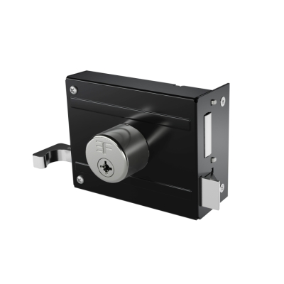 Fechadura Portao Sobrepor Tetra Preta 3f