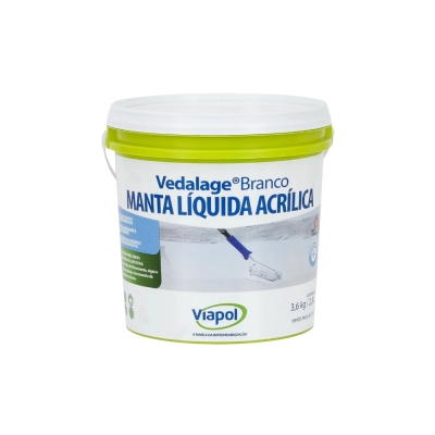 Manta Liquida Acrilica Vedalage Plus 3,6kg Branco Viapol