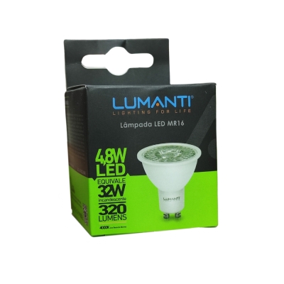 Lampada Gu10 Mr16 4,8w 4000k Lumanti