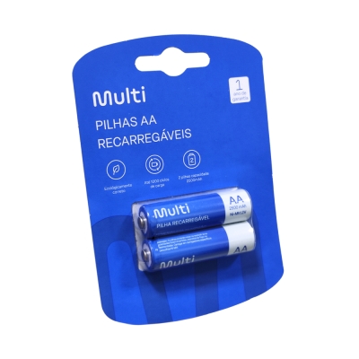 Pilha Recarregavel Aa 2und Multilaser