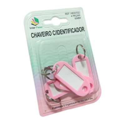 Chaveiro C/Etiqueta 4pcs (He63722) Inter Paper