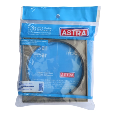 Porta Grelha Quadrada 15cm Cinza Astra