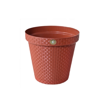 Vaso Redondo Rattan 10lt Terracota Arqplast