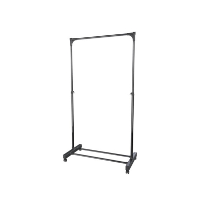 Arara de Chão Reta com Rodízios 75,3 x 157cm Otimizee Preta Dicarlo