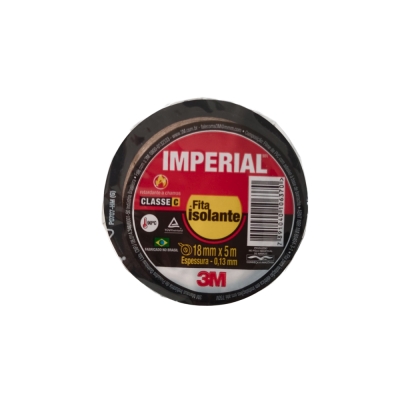 Fita Isolante 5mt x 18mm Preta Imperial 3m