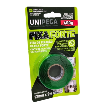 Fita Dupla Face 12mm X 2mt Fixa Forte Unipega