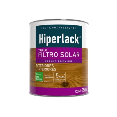 Verniz Triplo Filtro Solar Sol E Chuva 750ml Natural Hiperlack
