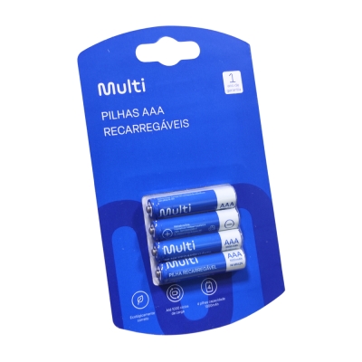 Pilha Recarregavel Aaa 4und Multilaser