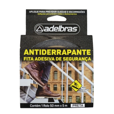 Fita Antiderrapante 50mm X 5mt Preta Adelbras