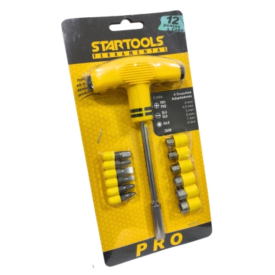 Kit Chave T Soquete/Bits 13pçs Startools