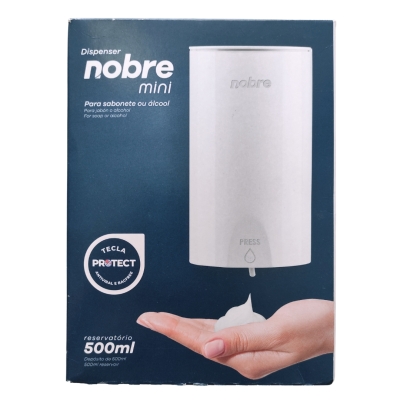 Dispenser Sabonete Liquido Mini 500ml Branco Nobre