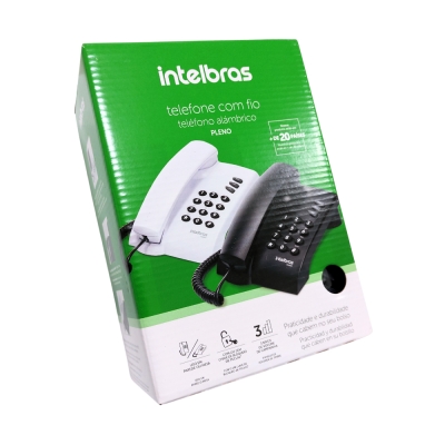 Telefone Fixo Pleno Preto Intelbras