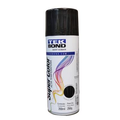 Spray Alta Temperatura 350ml Preto Brilhante Tekbond