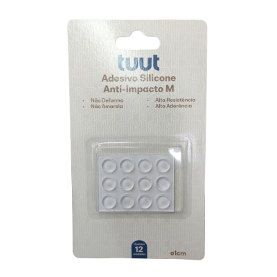 Protetor Anti-Impacto Redondo 10mm 12pçs Tuut