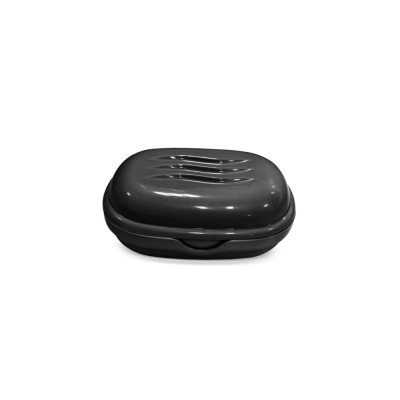 Saboneteira Plastica Preta Arqplast