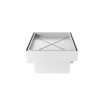 Ralo Invisivel Sifonado 10 x 10 x 7 cm Branco Estrela