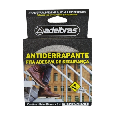 Fita Antiderrapante 50mm X 5mt Transparente Adelbras