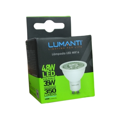 Lampada Gu10 Mr16 4,8w 6500k Lumanti
