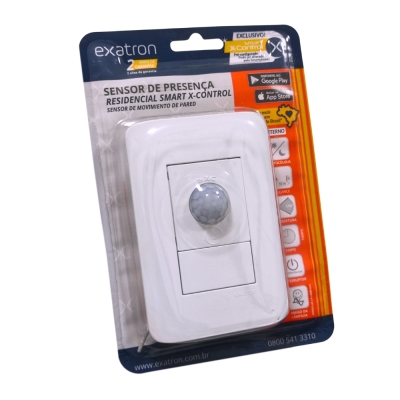 Sensor Presenca Parede Embutir Touch 110º Auto/On/Off Xcontrol Exatron