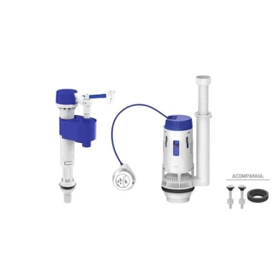 MECANISMO COMPLETO CX. ACOPLADA SUPERIOR DUAL FLUSH (9562) CENSI 