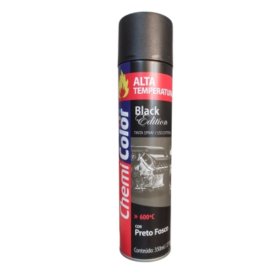 Spray Alta Temperatura 400ml Preto Fosco Chemicolor