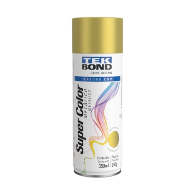 Spray Metalico 350ml Dourado Tekbond