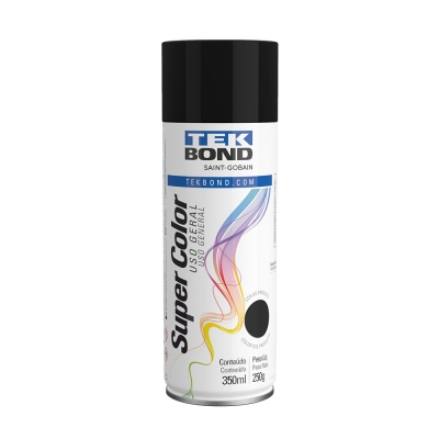 Spray Uso Geral 350ml Preto Fosco Tekbond