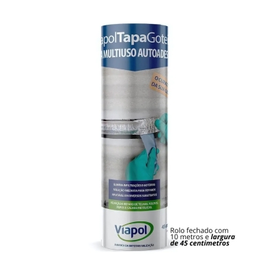 Manta Adesiva 45cm X 10mt Tapa Goteira Viapol