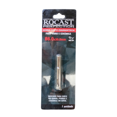 Serra Copo Diamantada 8mm para Rocast