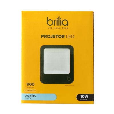 Refletor Led 10w 6500k Brilia