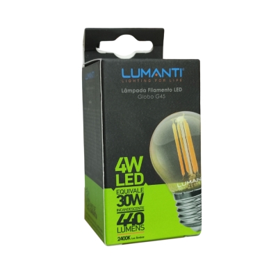 Lampada Filamento Led Balloon G45 4w 2400k Lumanti