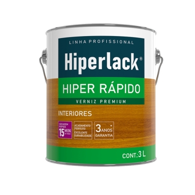 Verniz Hiper Rapido 3,0lt Incolor Hiperlack 