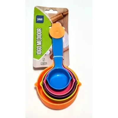 Colher Medidora Kit 5pçs Colorido Yazi