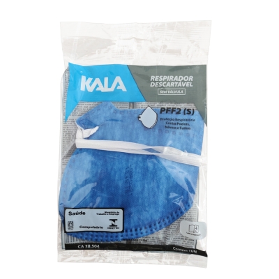 Mascara Respiratoria Pff-2 S/Valvula Azul Kala