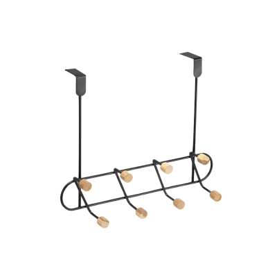 Suporte P/Porta 8 Ganchos Duplos Black Arthi