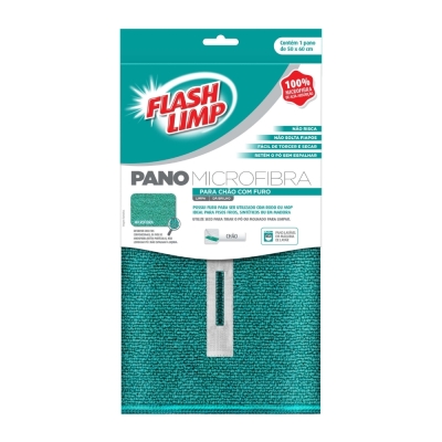 Pano Chao Microfibra 50 X 60cm Flash Limp